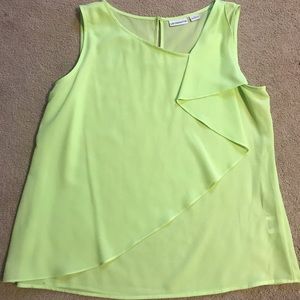 Liz Claiborne Lime Green sheer tank